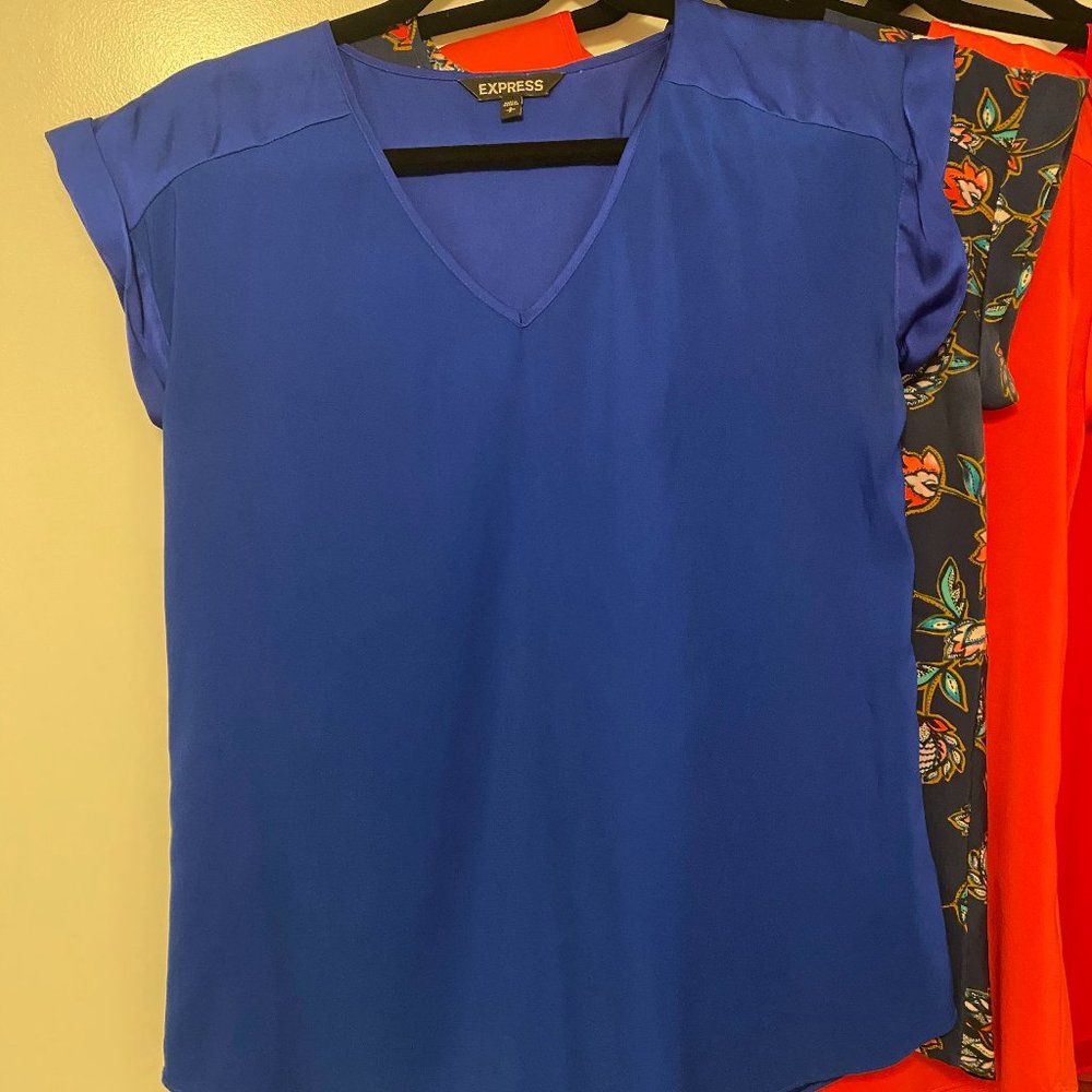 Express Gramercy Top, Blue, Size Small